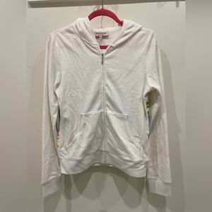 Juicy Couture Velour Jacket Large White beach surf